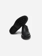3sixteen Laceless Oxford Waxy Leather Black Shoes Sole Side