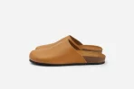 3sixteen Light Brown Calf Leather Mule Sided View