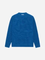 3sixteen Long Sleeve Knit T-Shirt Blue Front Side
