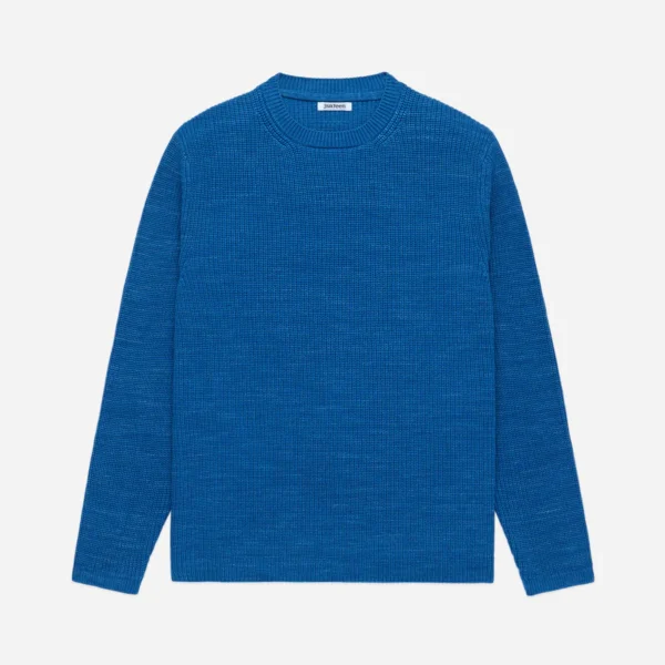 3sixteen Long Sleeve Knit T-Shirt Blue Front Side