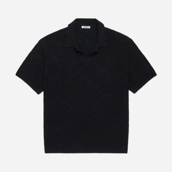 3sixteen Short Sleeve Knit Shirt Black Front Look