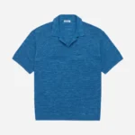 3sixteen Short Sleeve Knit Shirt Blue Front Side