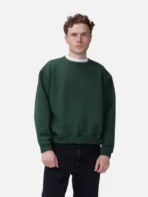 3sixteen Ultraweight LS Crewneck Green Wearing View