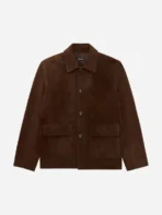 3sixteen Work Chocolate Suede Jacket Front Look