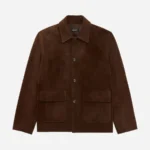 3sixteen Work Chocolate Suede Jacket Front Look